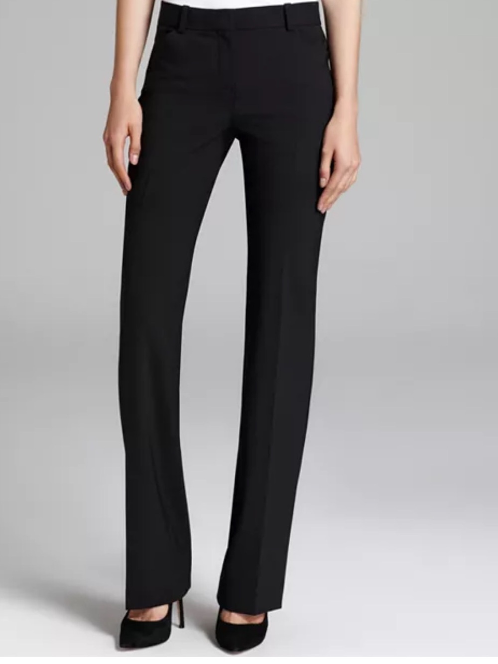 Theory Max 2 Urban black wool blend trousers size 8